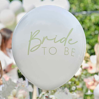 Bridal Bloom Bride To Be Jumbo Balloon with Floral Tail