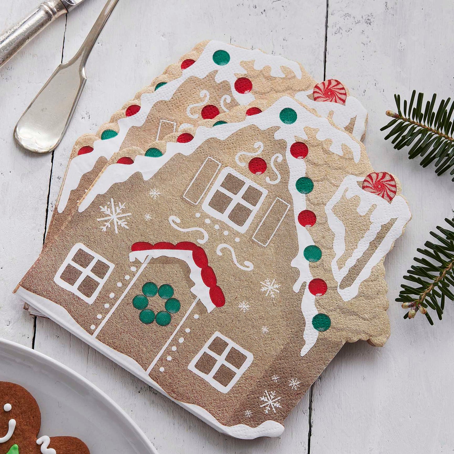 Christmas Gingerbread House Paper Party Napkins Serviettes