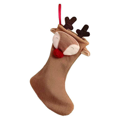 Christmas Reindeer Fluffy Stocking