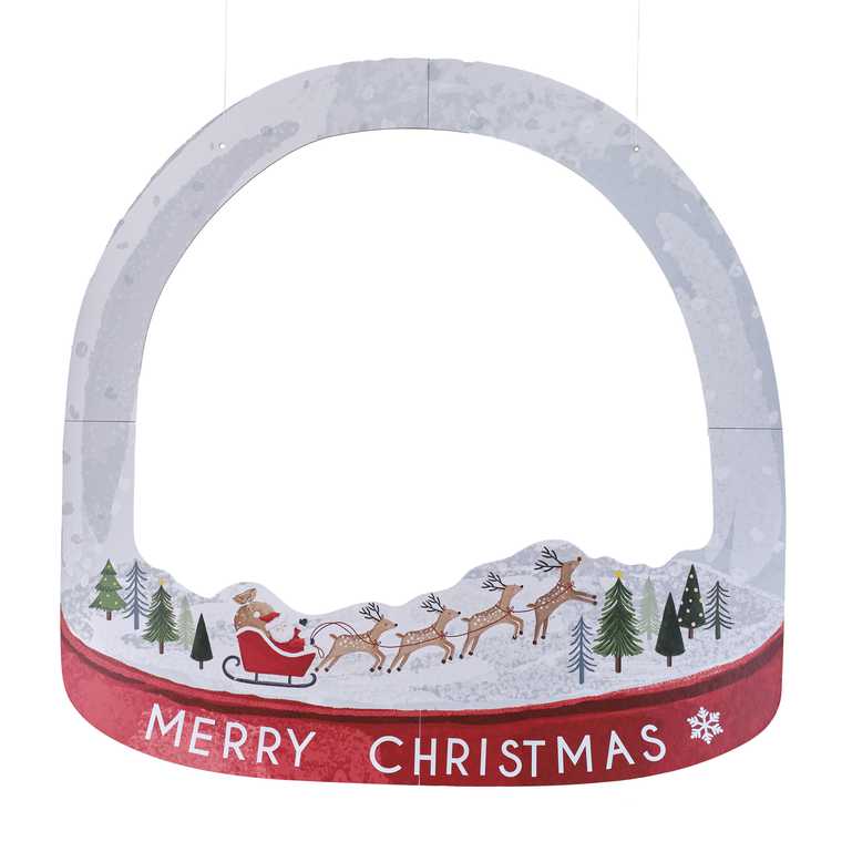 Christmas Snow Globe Customisable Eco-Friendly Photo Booth Frame