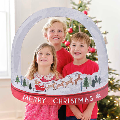 Christmas Snow Globe Customisable Eco-Friendly Photo Booth Frame