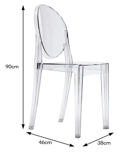 Clear Acrylic Ghost Chairs - Set of 4