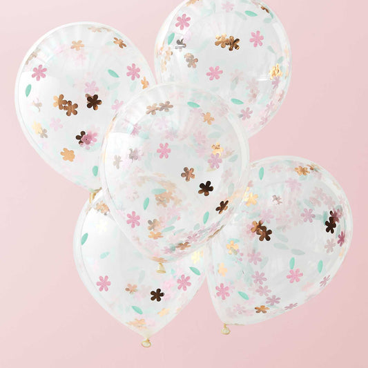 ditsy floral flower balloons garden party little princess birthday theme decorations