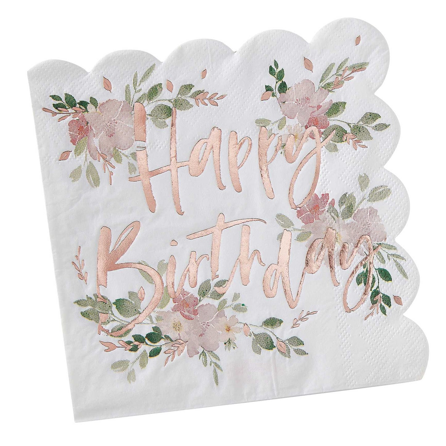 ditsy floral flower rose gold garden tea party paper napkins serviettes decorations