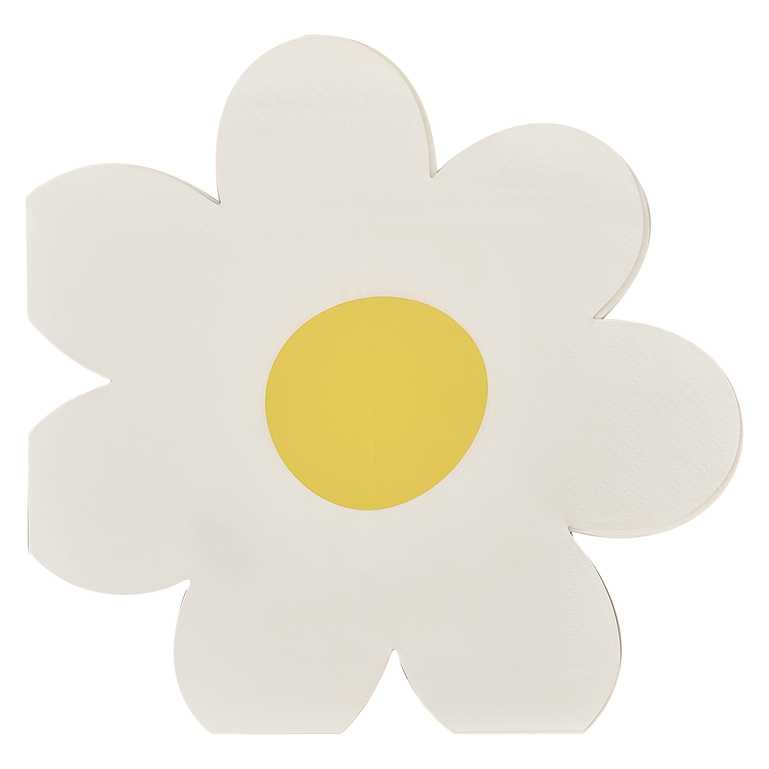 Ditsy Daisy Flower Shape Paper Party Napkins