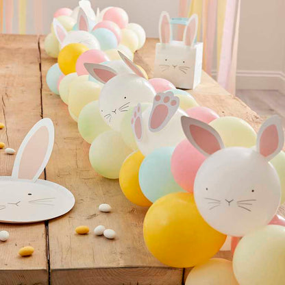 Easter Bunnies Balloon Runner Table Decoration