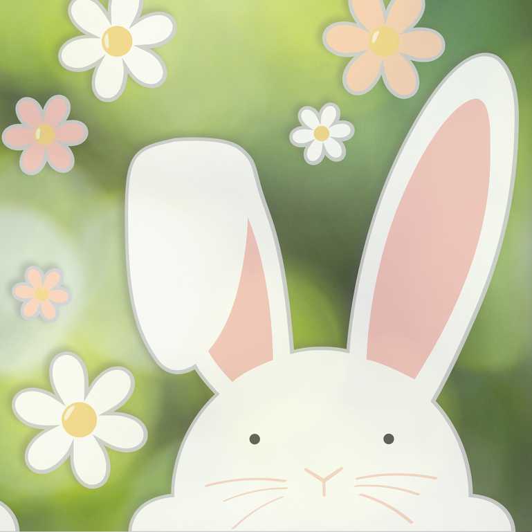 Easter Bunny Window Stickers Decorations