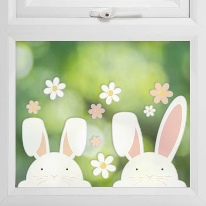 Easter Bunny Window Stickers Decorations