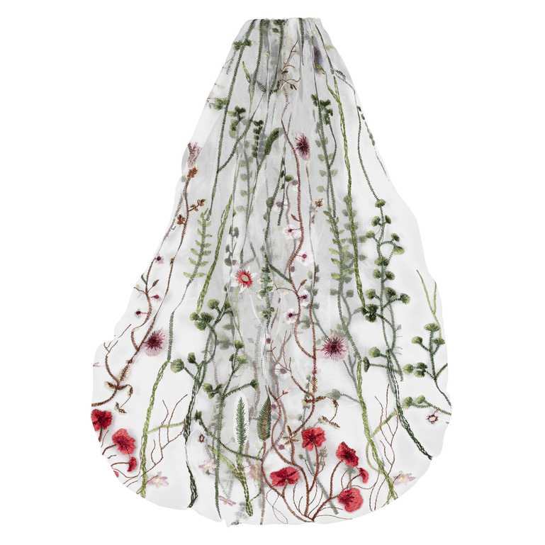 Embroidered Flower Floral Hens Party Veil