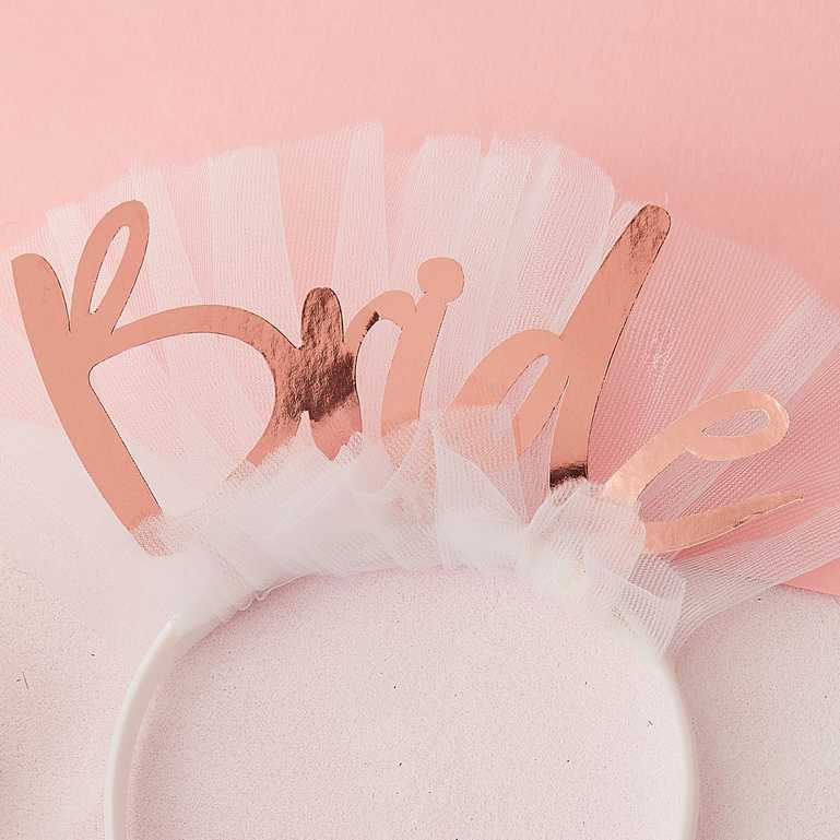 Rose Gold Bride Hens Party Bridal Shower Headband