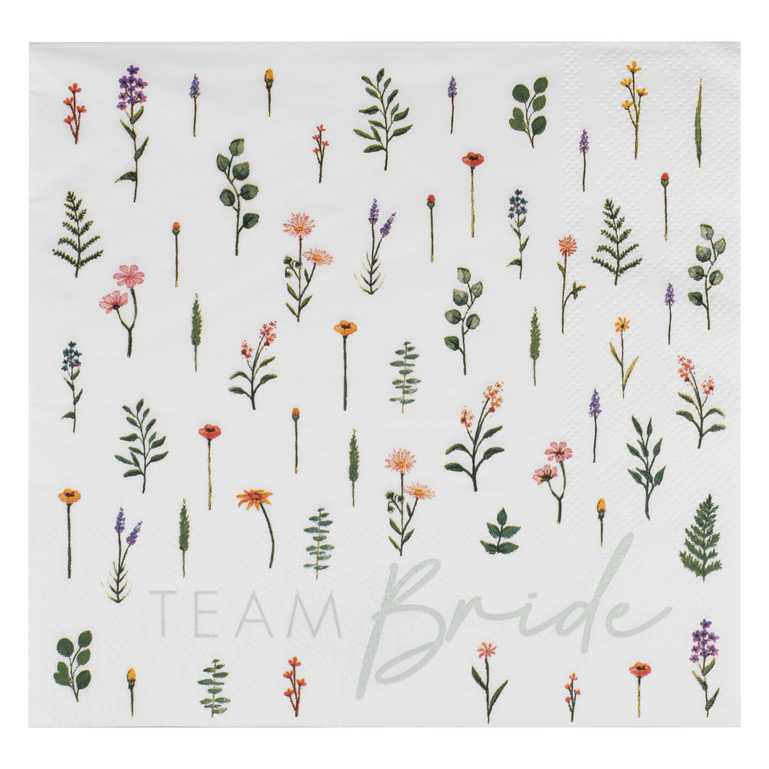 Floral Bridal Bloom Team Bride Paper Party Napkins