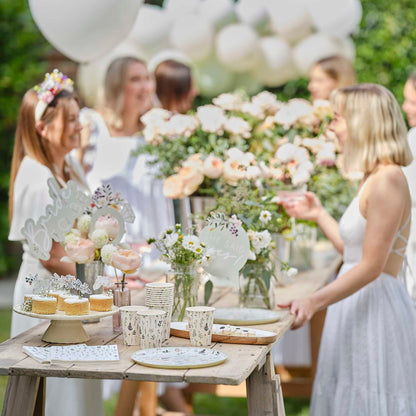 Floral Team Bride Cupcake Cake Toppers