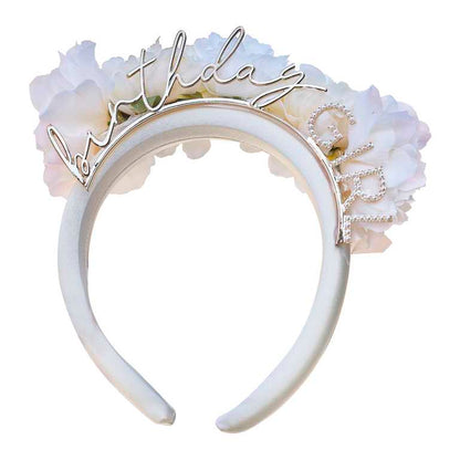 Floral Flower Birthday Girl Headband Crown