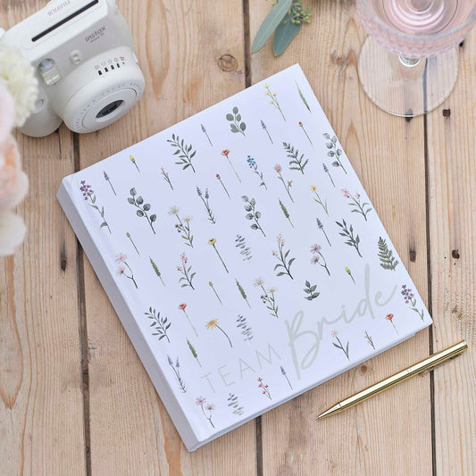 Floral Team Bride Guest Book & Photo Album