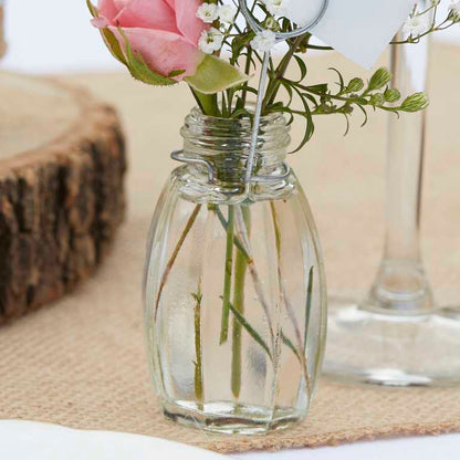 Glass Jar Wedding Name or Table Place Cards & Holders