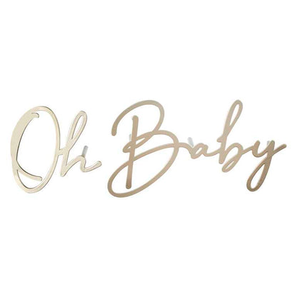 Gold Oh Baby Shower Cake Topper