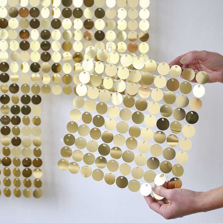 Gold Shimmer Backdrop Wall Panels