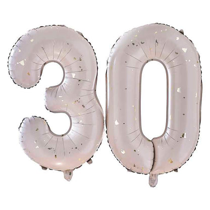 Gold Speckle Giant Number 30 30th Birthday Balloon