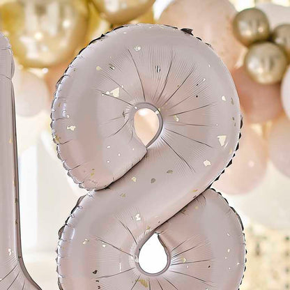 Gold Speckle Giant Number 18 18th Birthday Balloons