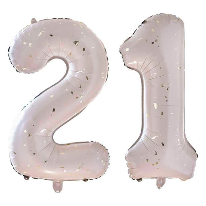 Gold Speckle Giant Number 21 21st Birthday Balloon