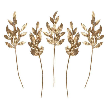 Gold Christmas Foilage Decoration Stems