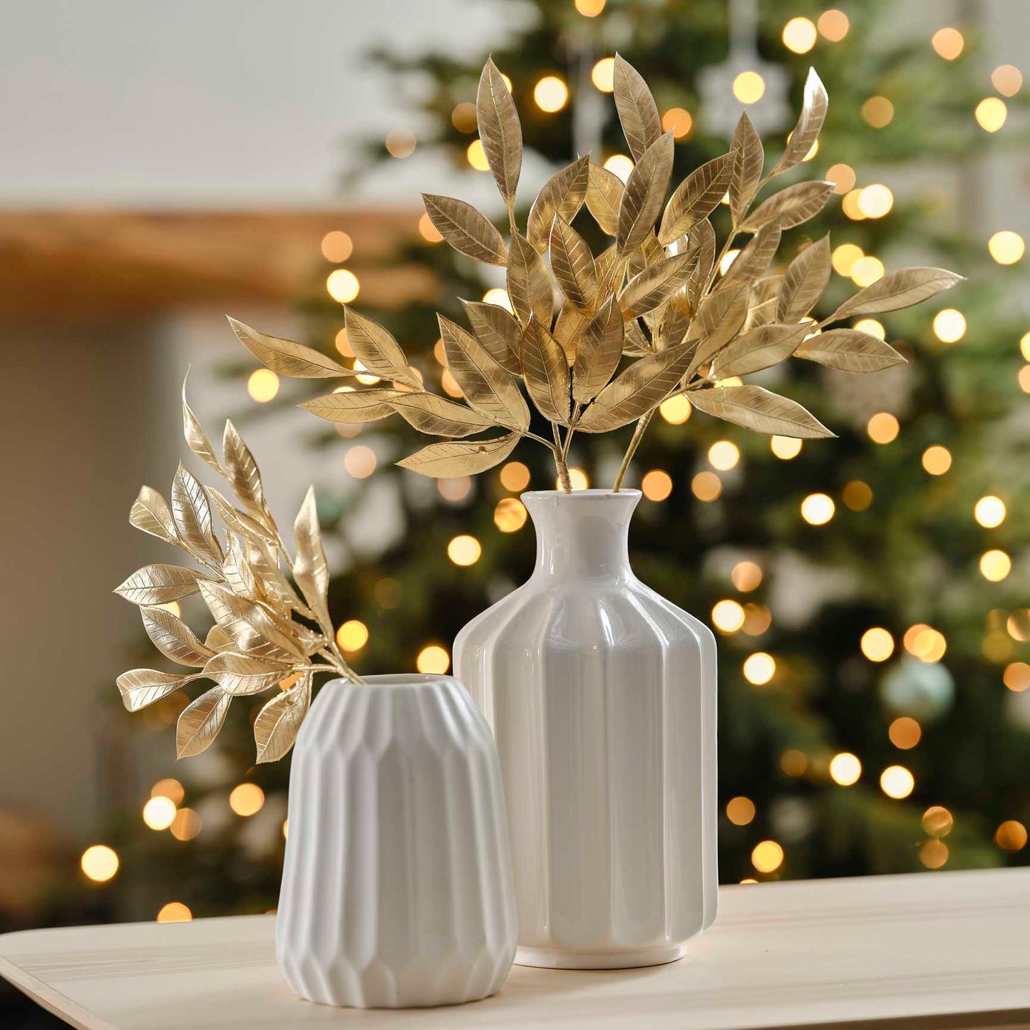 Gold Christmas Foilage Decoration Stems