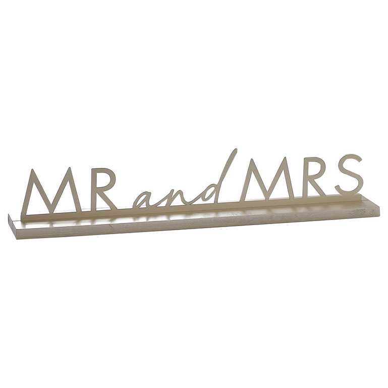 Gold Metal Mr & Mrs Wedding Table Sign