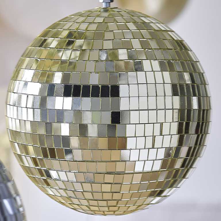 Gold Mirror Medium Hanging Disco Ball