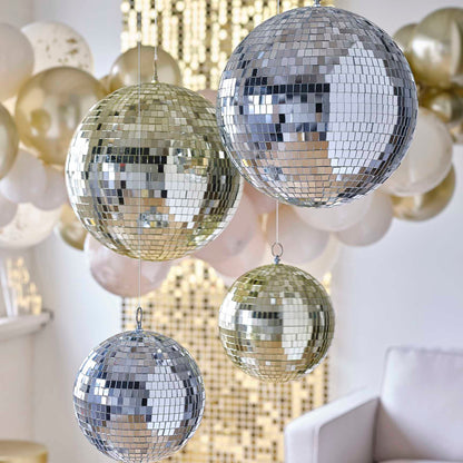 Gold Mirror Large Hanging Disco Ball