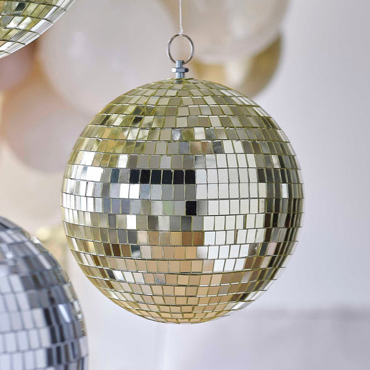 Gold Mirror Medium Hanging Disco Ball