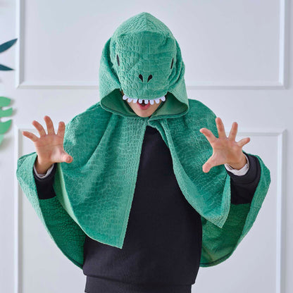 Green Dinosaur Kids Cape