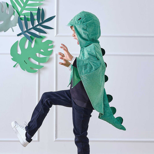 Green Dinosaur Kids Cape