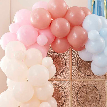 happy everything neutral nude cream coloured diy balloon garland arch kit for a party or event decoration