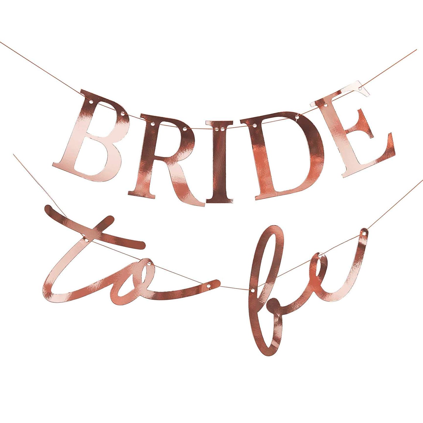 Rose Gold Bride To Be Bridal Shower Hens Party Banner Bunting