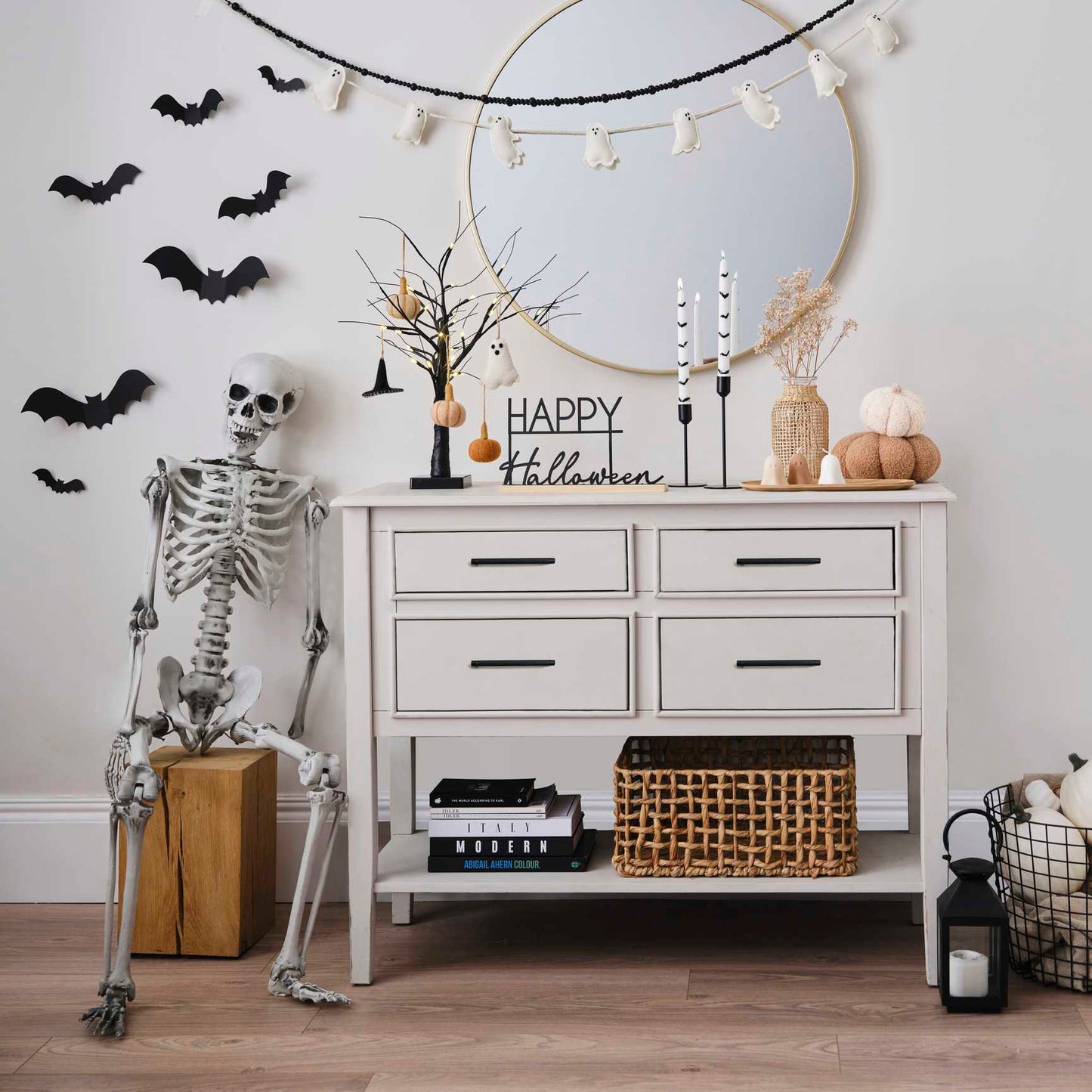 Happy Halloween Black Bats Door Window Sticker Decoration