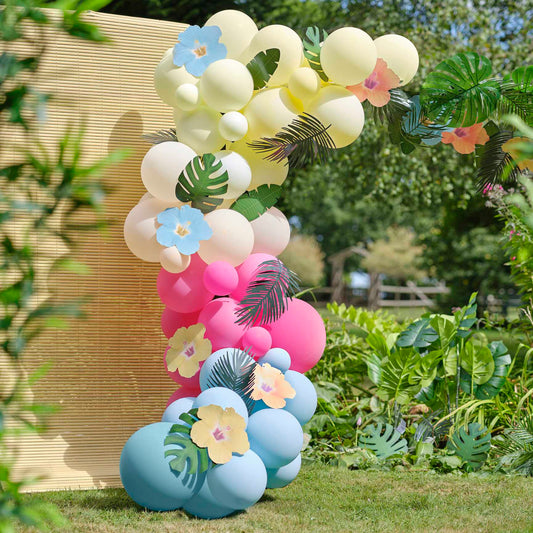 Hawaiian Luau Tiki Tropical Balloon Garland Arch Kit