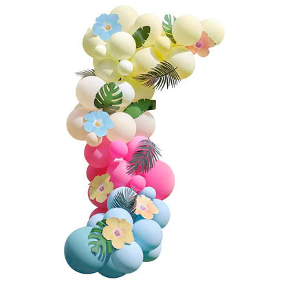 Hawaiian Luau Tiki Tropical Balloon Garland Arch Kit