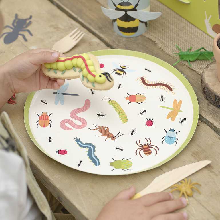 Insect & Bugs Paper Birthday Party Plates