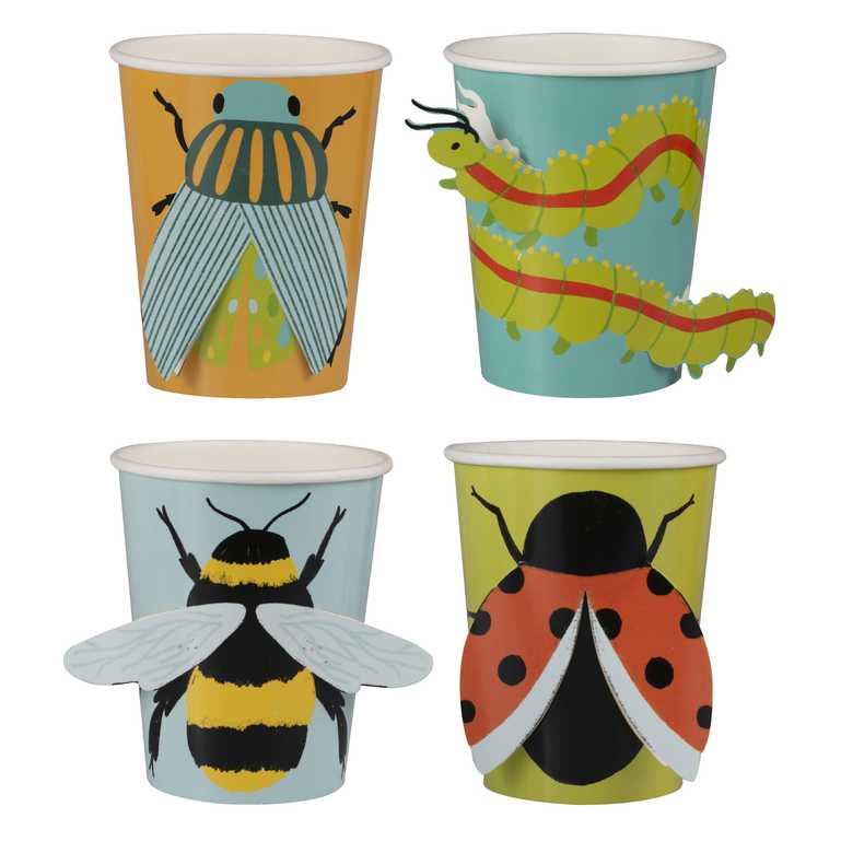 Insect & Bugs 3D Pop Out Paper Birthday Party Cups