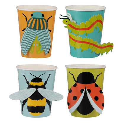 Insect & Bugs 3D Pop Out Paper Birthday Party Cups