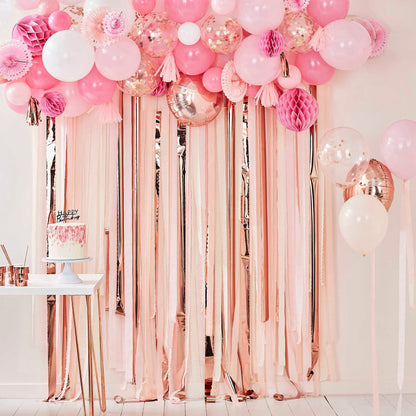 Hello 50 Rose Gold Confetti 50th Birthday Party Balloons
