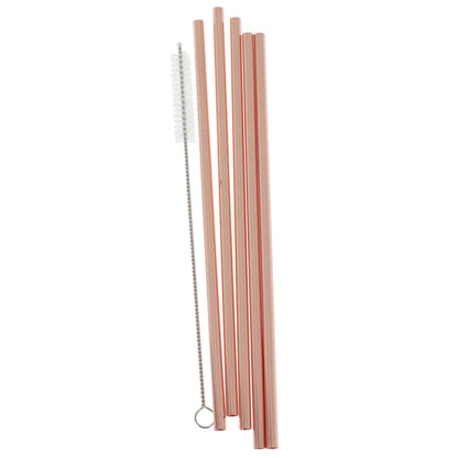 Rose Gold Stainless Steel Reusable Party Straws