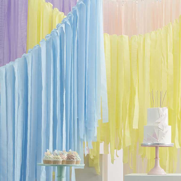 Pastel Ceiling Streamer Tassle Hanging Party Decoration