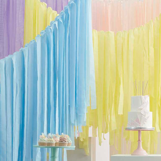 Pastel Ceiling Streamer Tassle Hanging Party Decoration