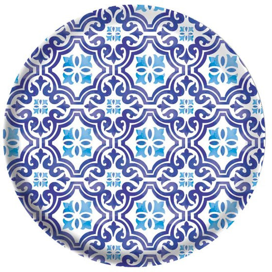 Mediterranean Melamine 17cm Plate Pk 4