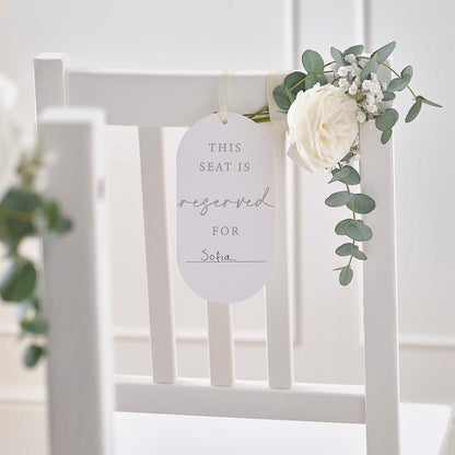 Customizable Reserved Seat Wedding Signs