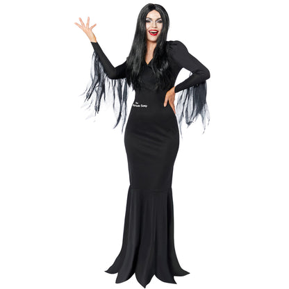 morticia addams womens adult the addams family halloween costume dress up party outfit trickor treating size 6 8 10 12 14 16 18
