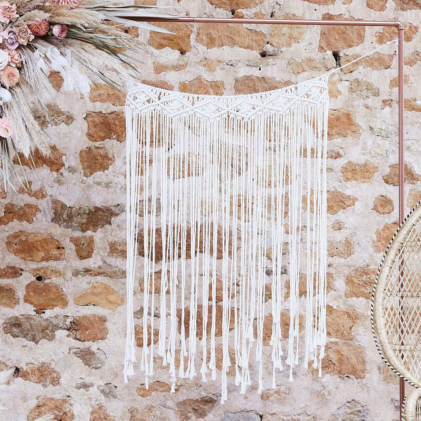 Macrame Boho Wall Hanging Backdrop