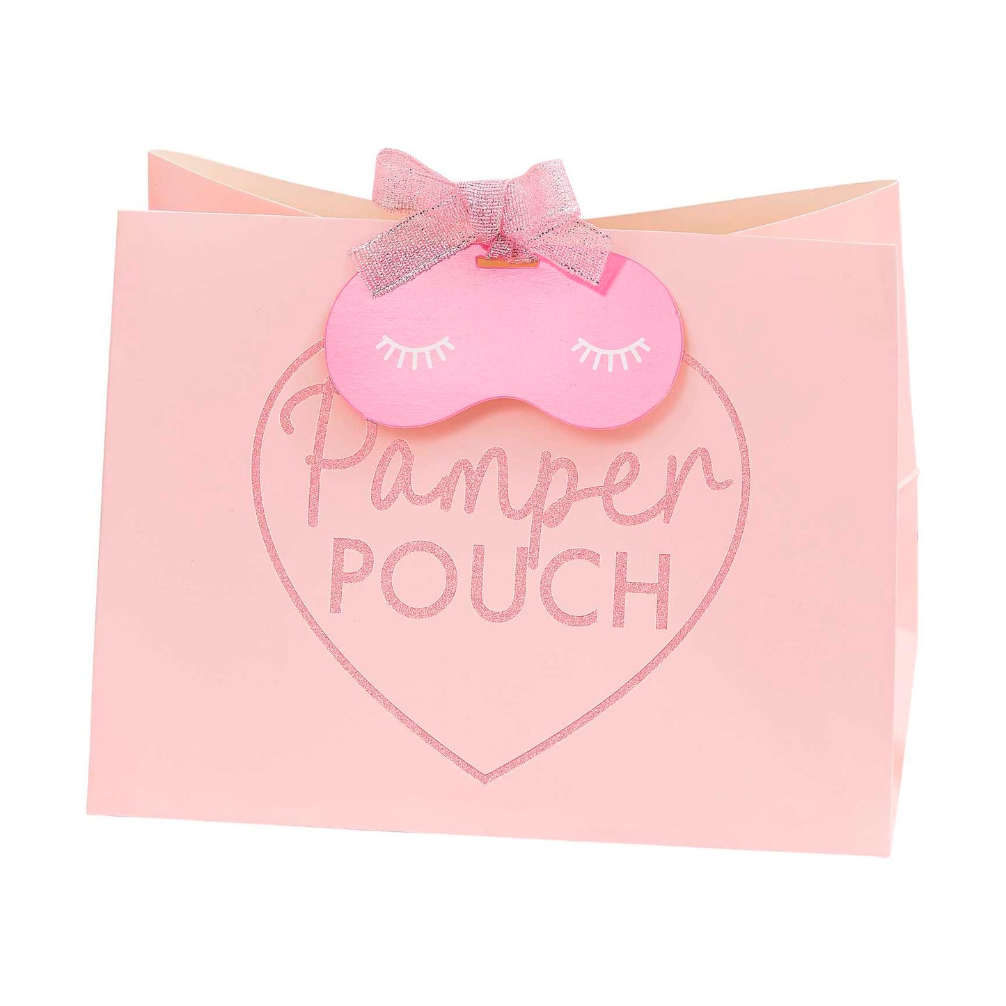 Pamper Pouch Pink Glitter Paper Party Bags