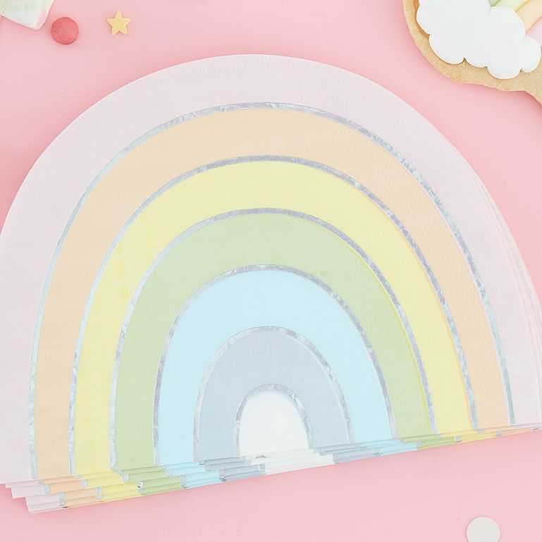 Pastel Rainbow Arch Paper Party Napkins Serviettes